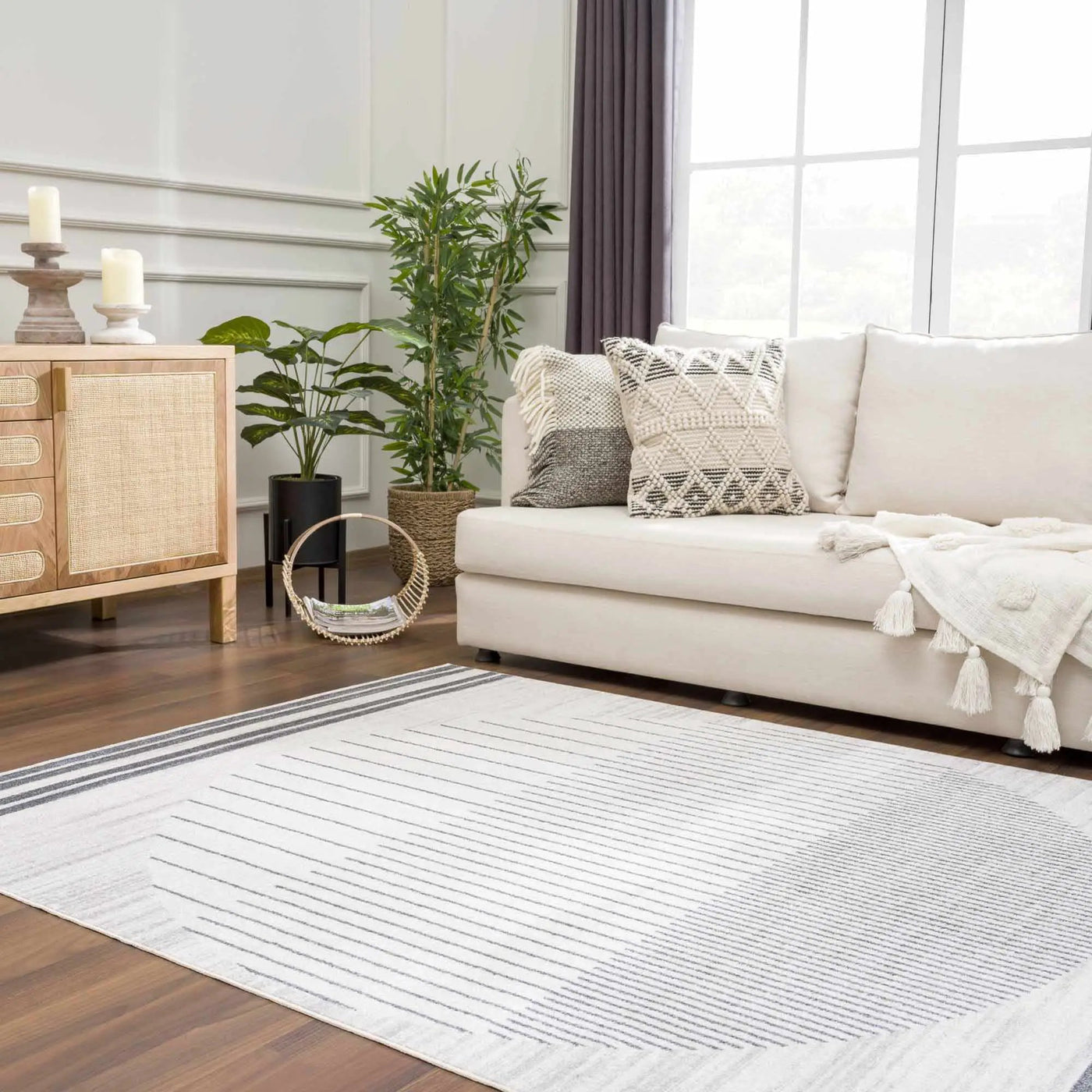 Thad Medium Gray Washable Area Rug by Boutique Rugs