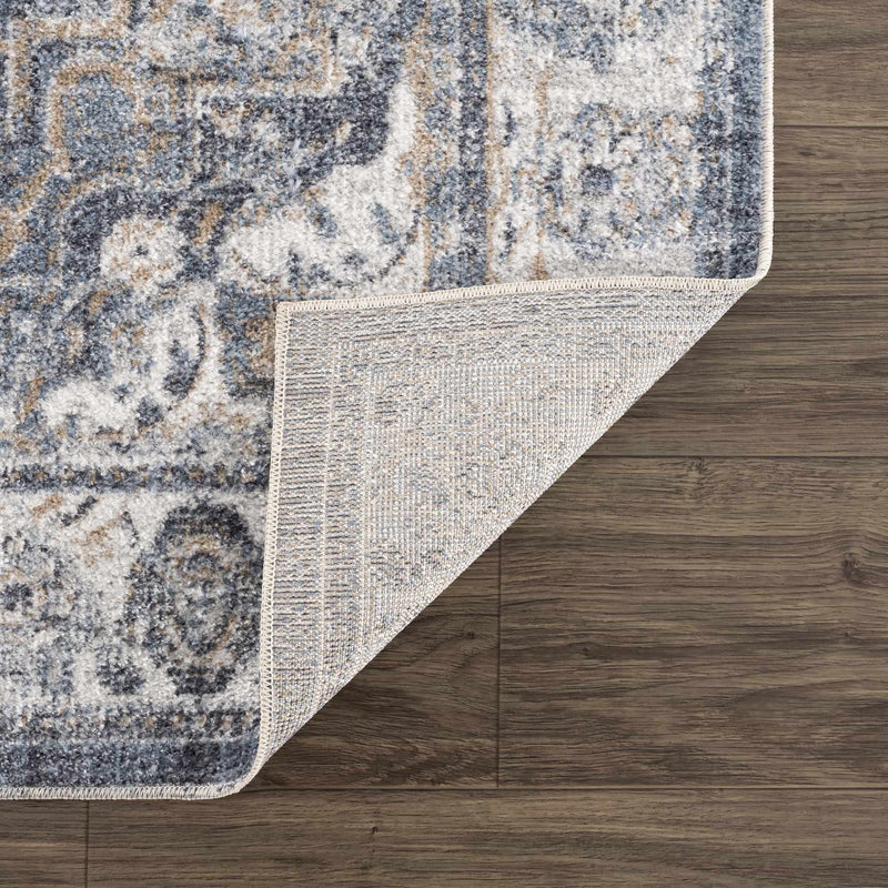 Aurum Blue Washable Area Rug by Hauteloom