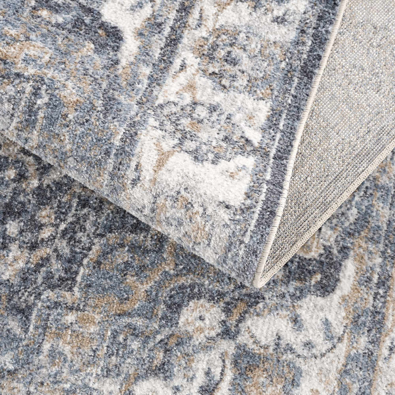 Aurum Blue Washable Area Rug by Hauteloom