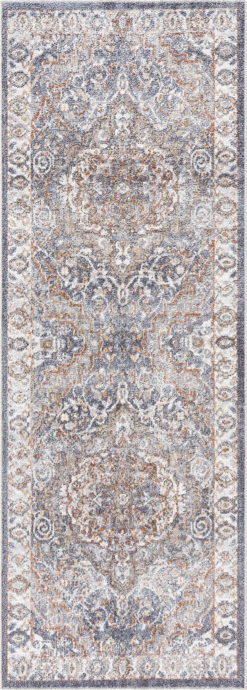 Aurum Blue & Beige Washable Area Rug - Clearance by Boutique Rugs
