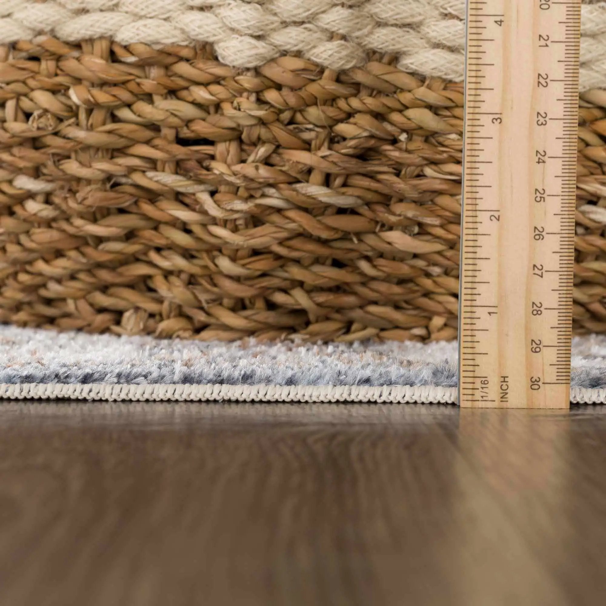 Aurum Blue & Beige Washable Area Rug - Clearance by Boutique Rugs
