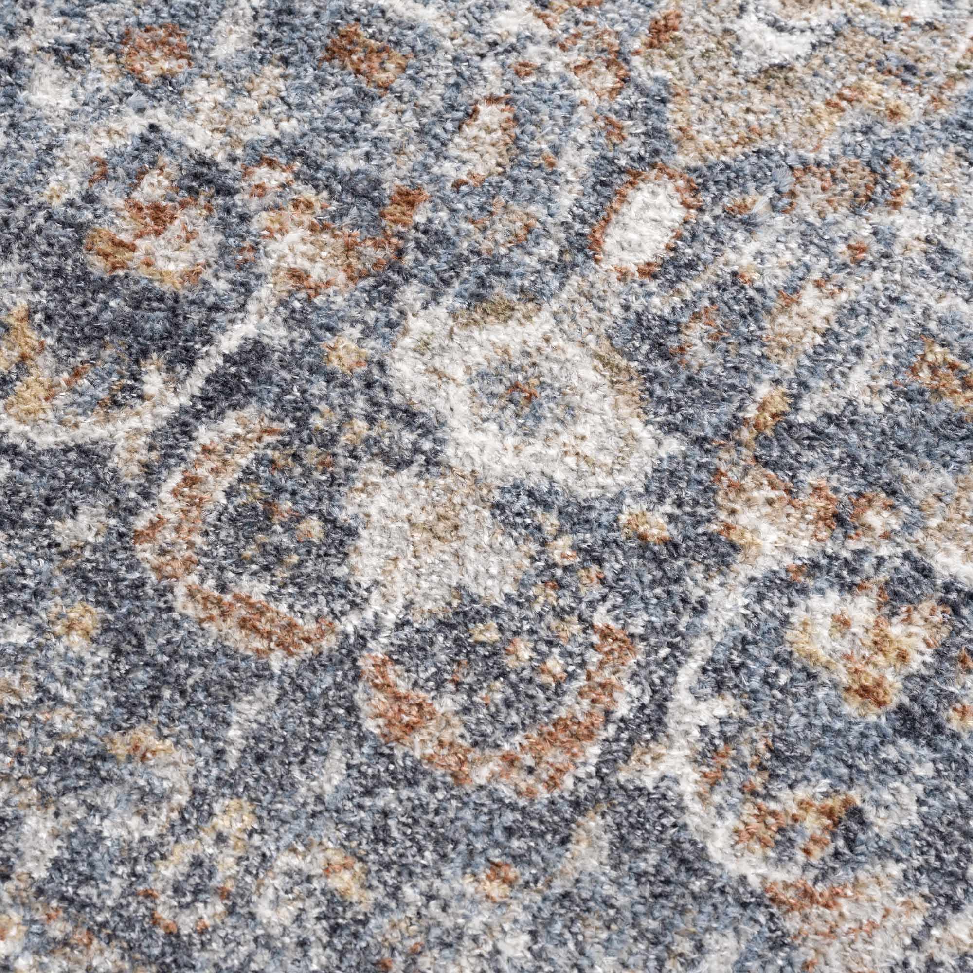 Aurum Blue & Beige Washable Area Rug - Clearance by Boutique Rugs