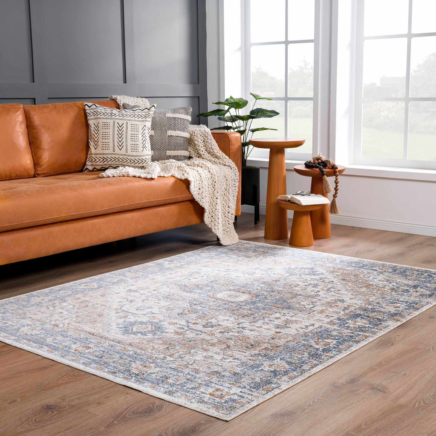 Ezri Cream Washable Area Rug by Boutique Rugs