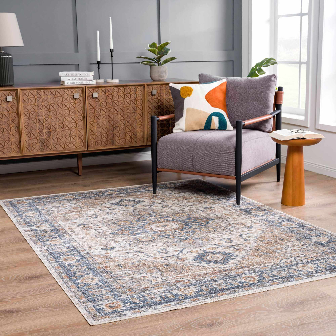 Ezri Cream Washable Area Rug by Boutique Rugs