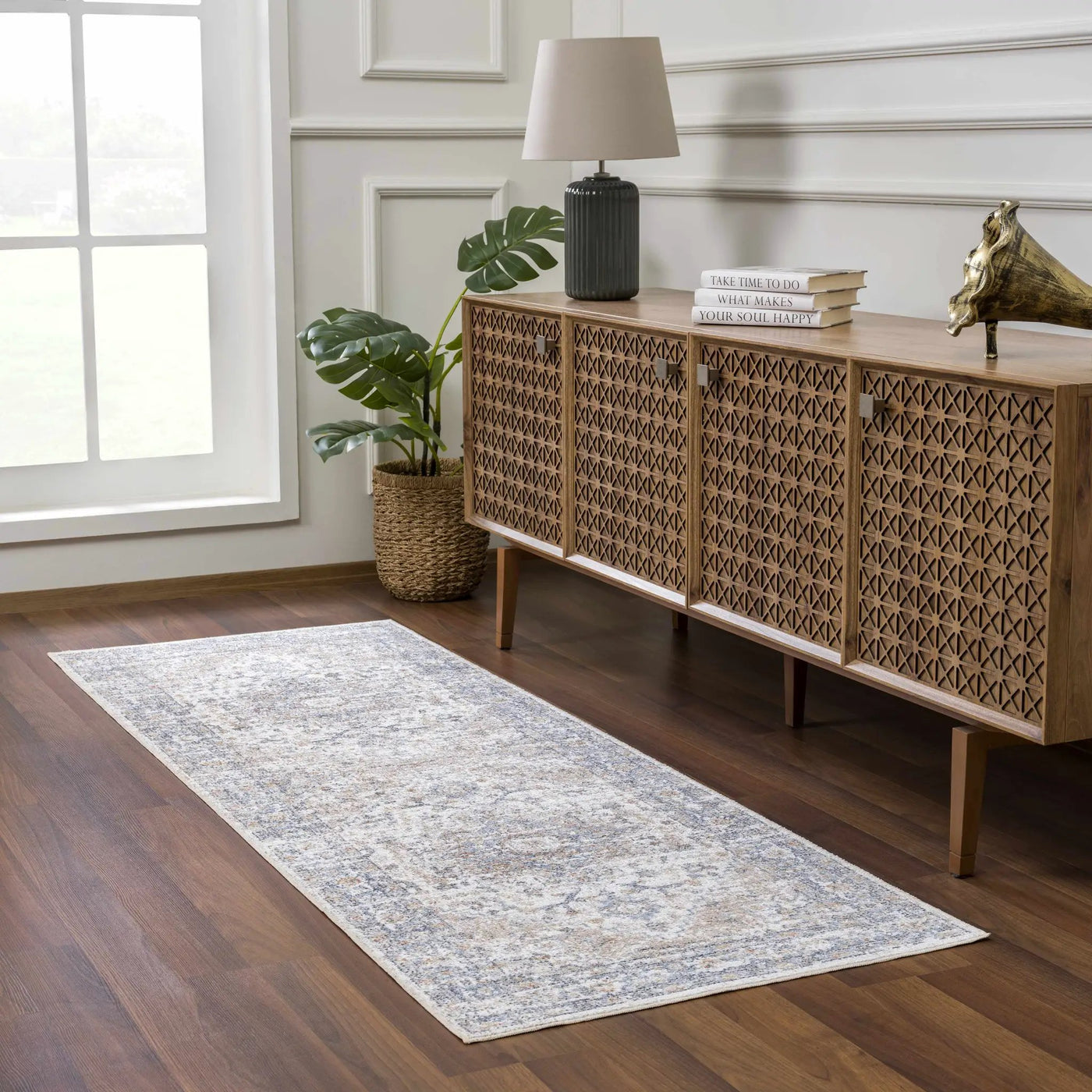 Ezri Cream Washable Area Rug by Boutique Rugs