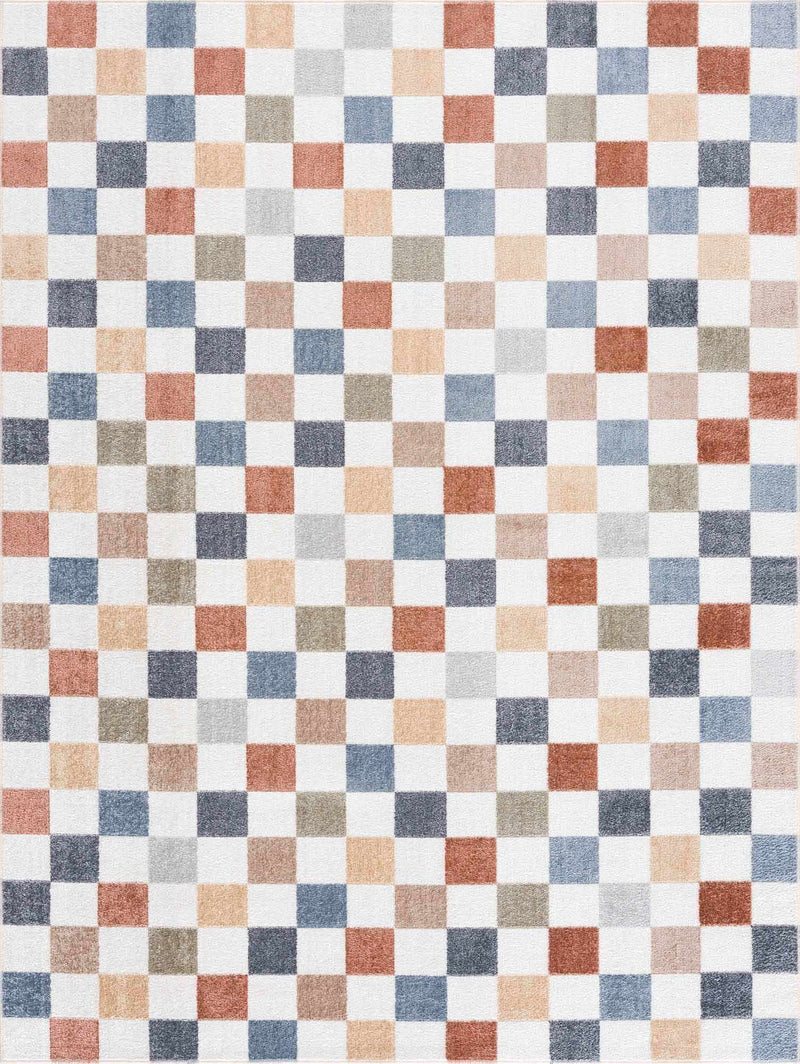 Alie Colorful Checkered Washable Rug by Hauteloom