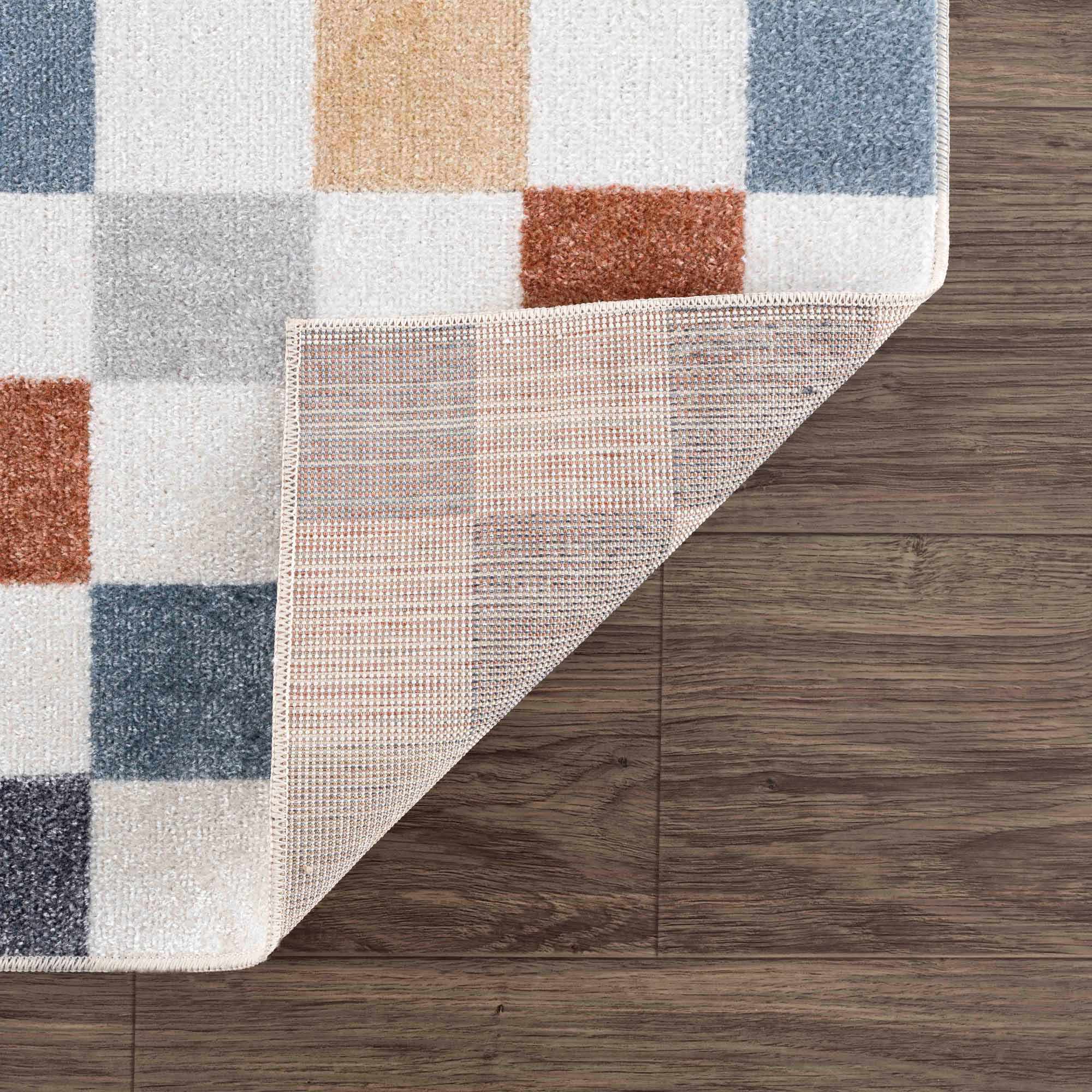 Alie Colorful Checkered Washable Rug by Boutique Rugs