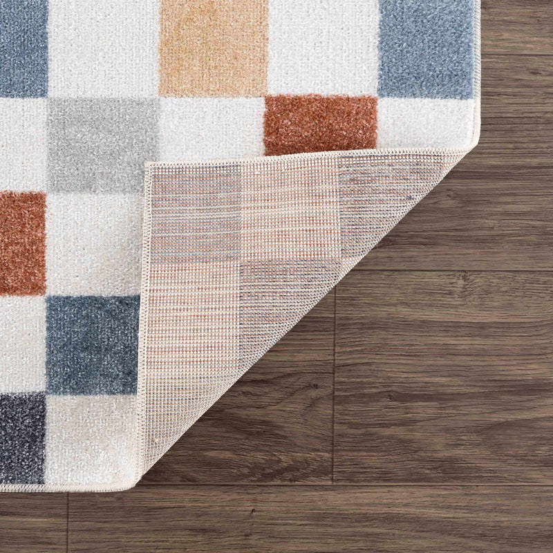 Alie Colorful Checkered Washable Rug by Boutique Rugs