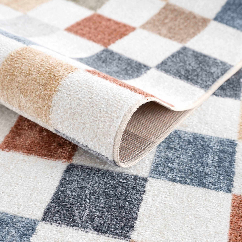 Alie Colorful Checkered Washable Rug by Boutique Rugs