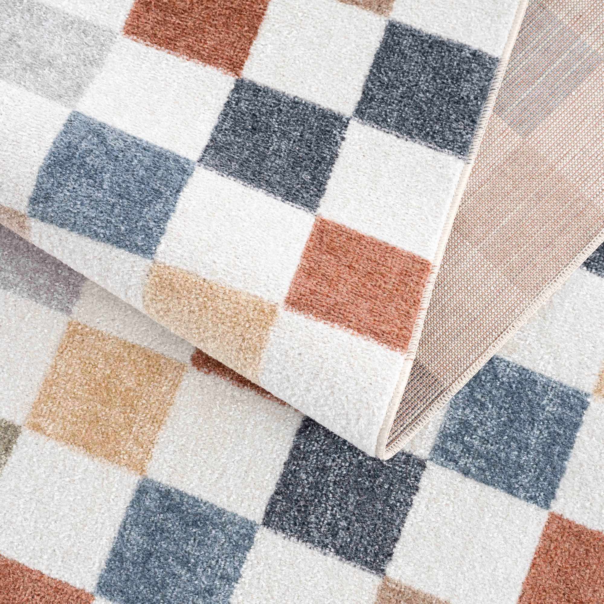 Alie Colorful Checkered Washable Rug by Boutique Rugs