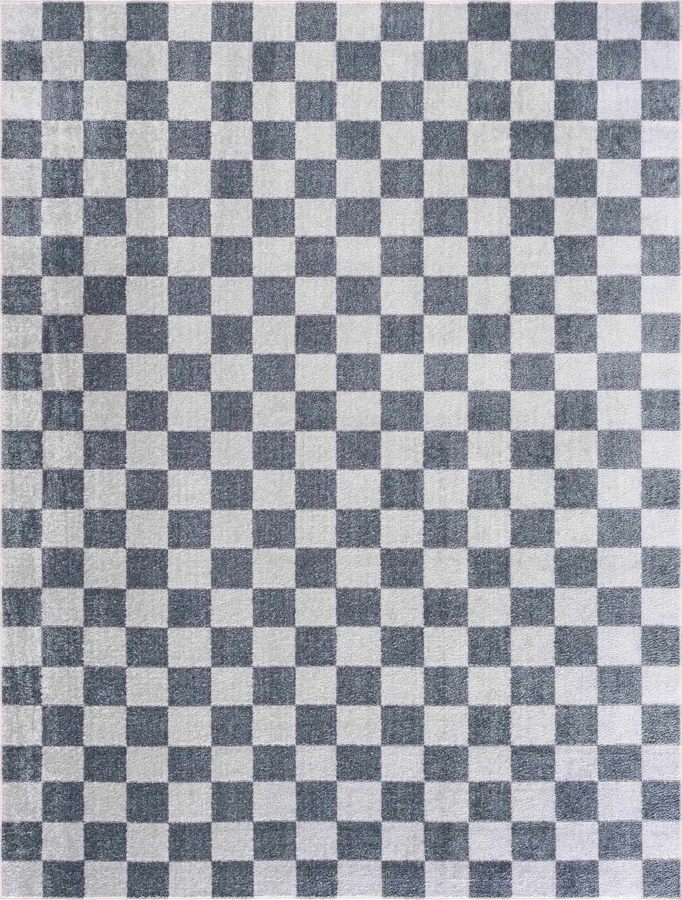 Alie Gray Checkered Washable Area Rug by Hauteloom