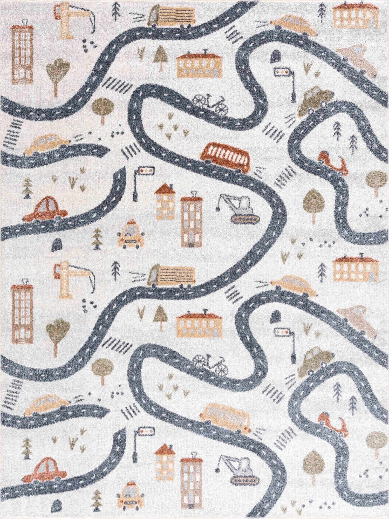 Mave Roads Washable Rug for Kids by Boutique Rugs