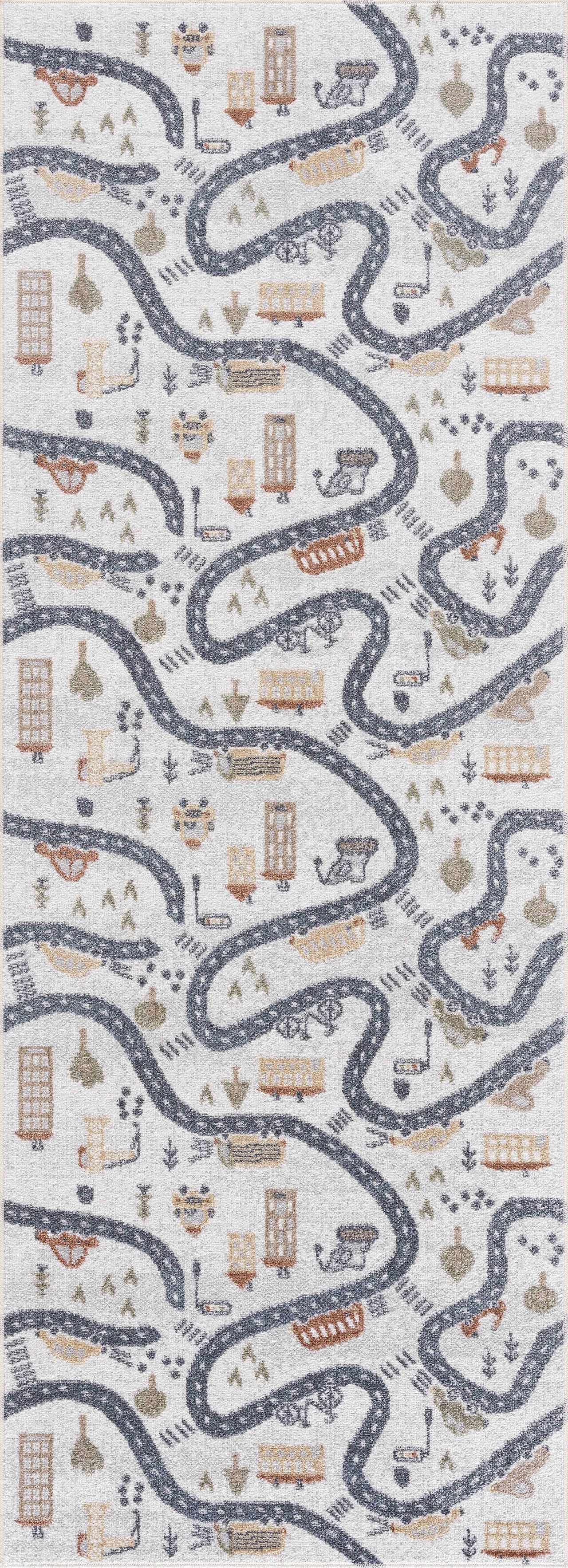 Mave Roads Washable Rug for Kids by Boutique Rugs