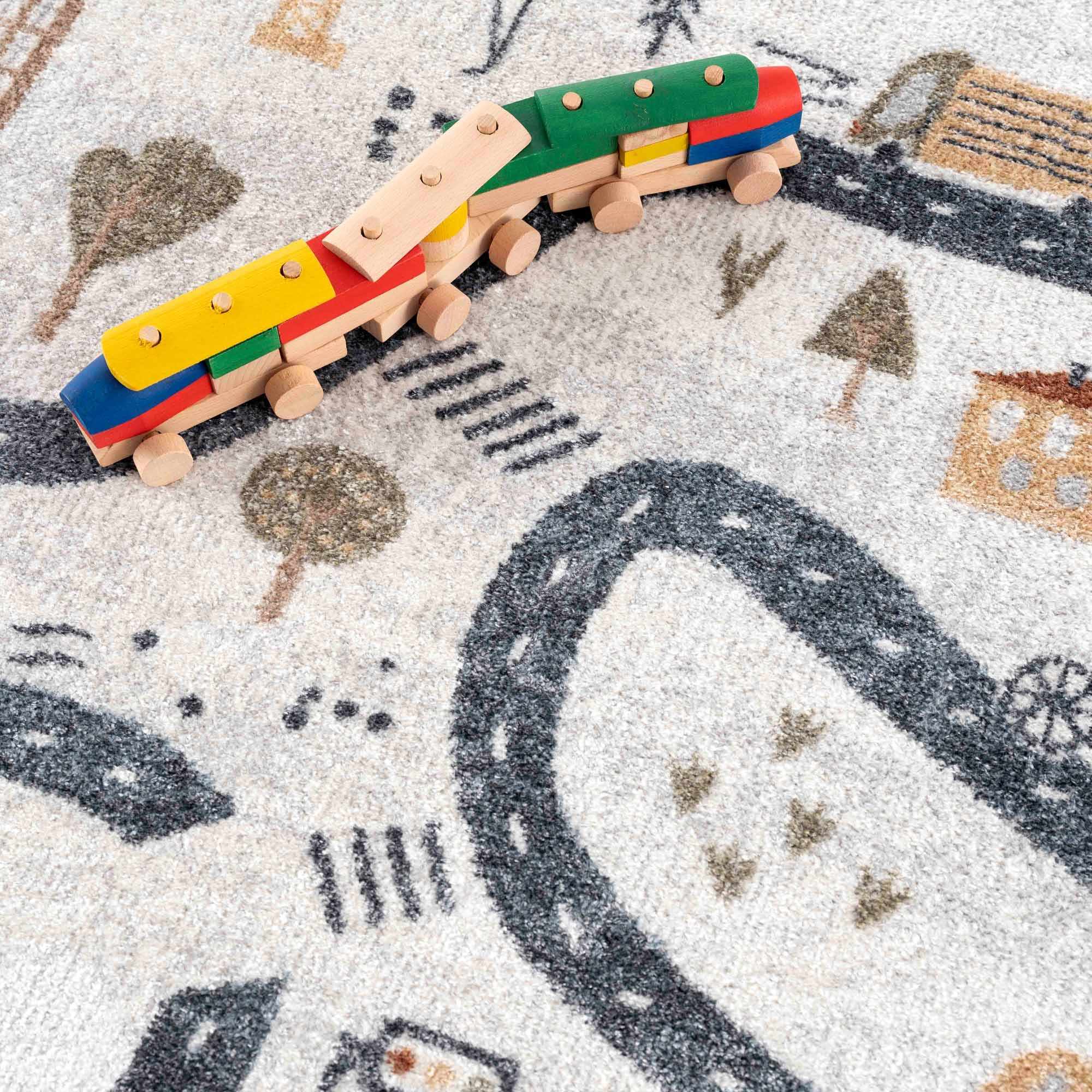Mave Roads Washable Rug for Kids by Boutique Rugs