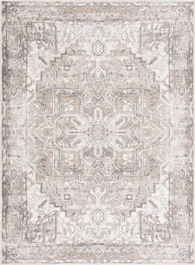 Blue Brown Hera Washable area rug by Hauteloom