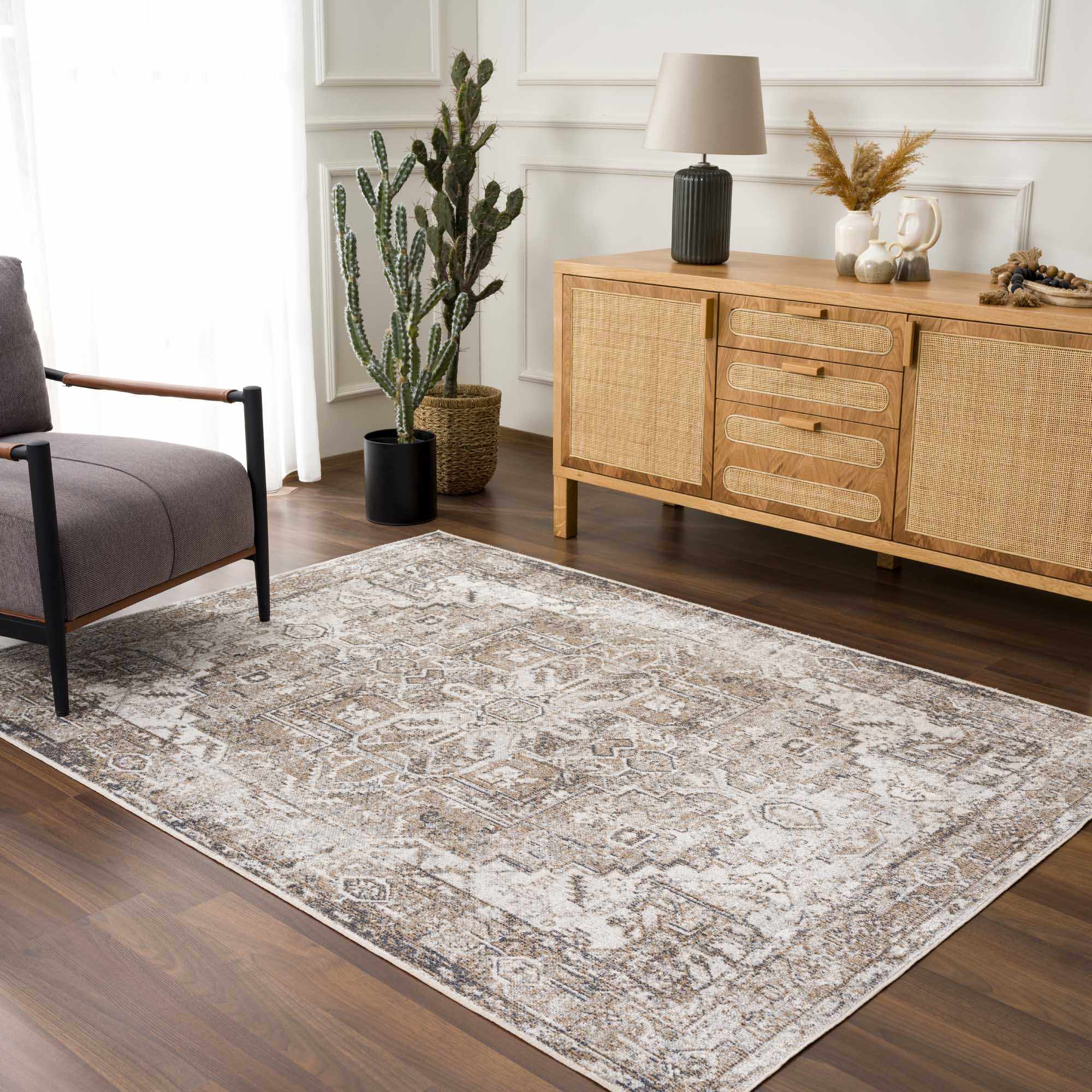 Hera Flat Pile Washable Rug by Boutique Rugs
