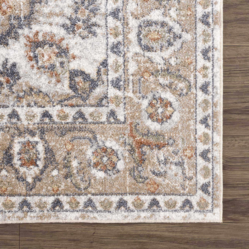 Beige Hiti Washable area rug by Hauteloom