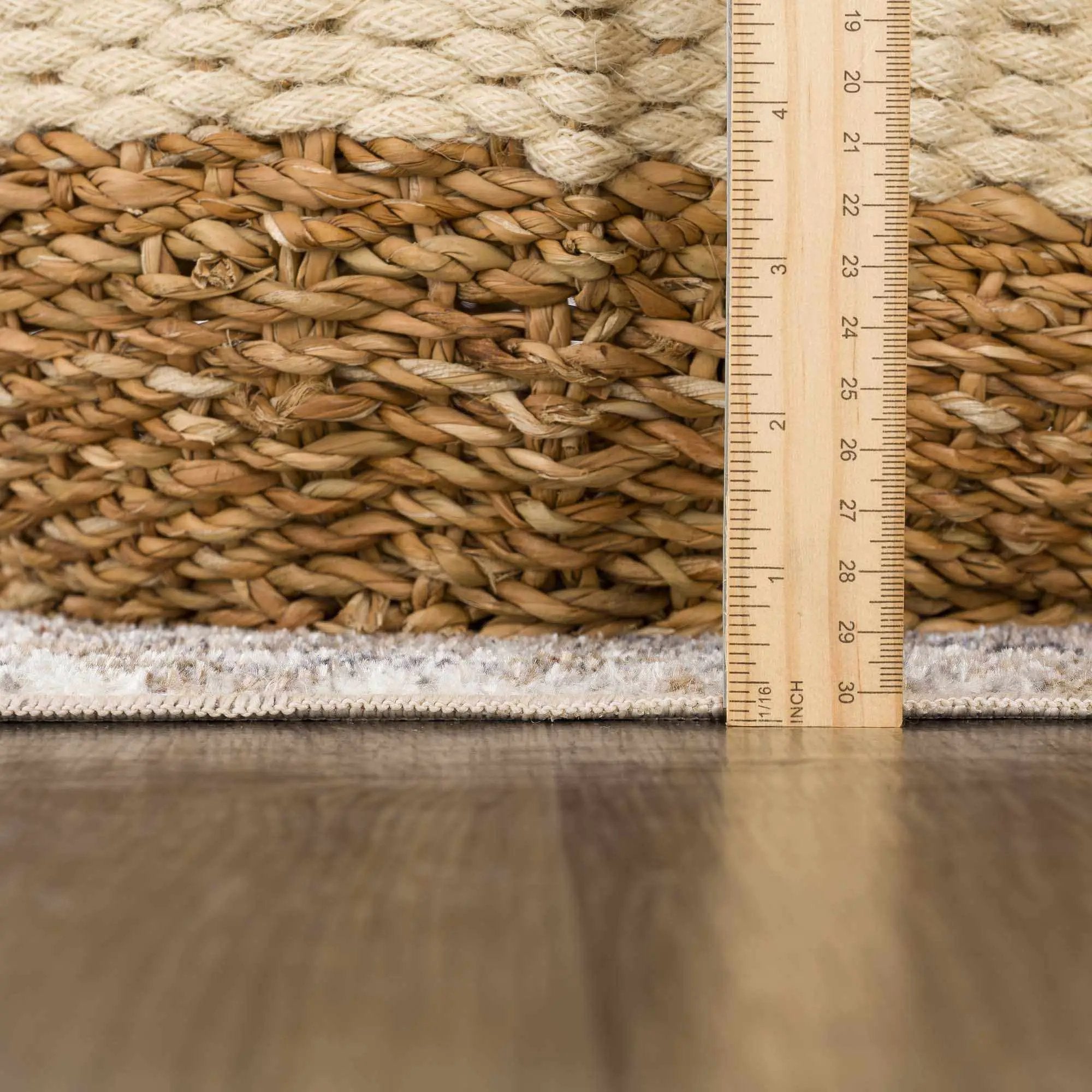 Beige Hiti Washable area rug by Hauteloom