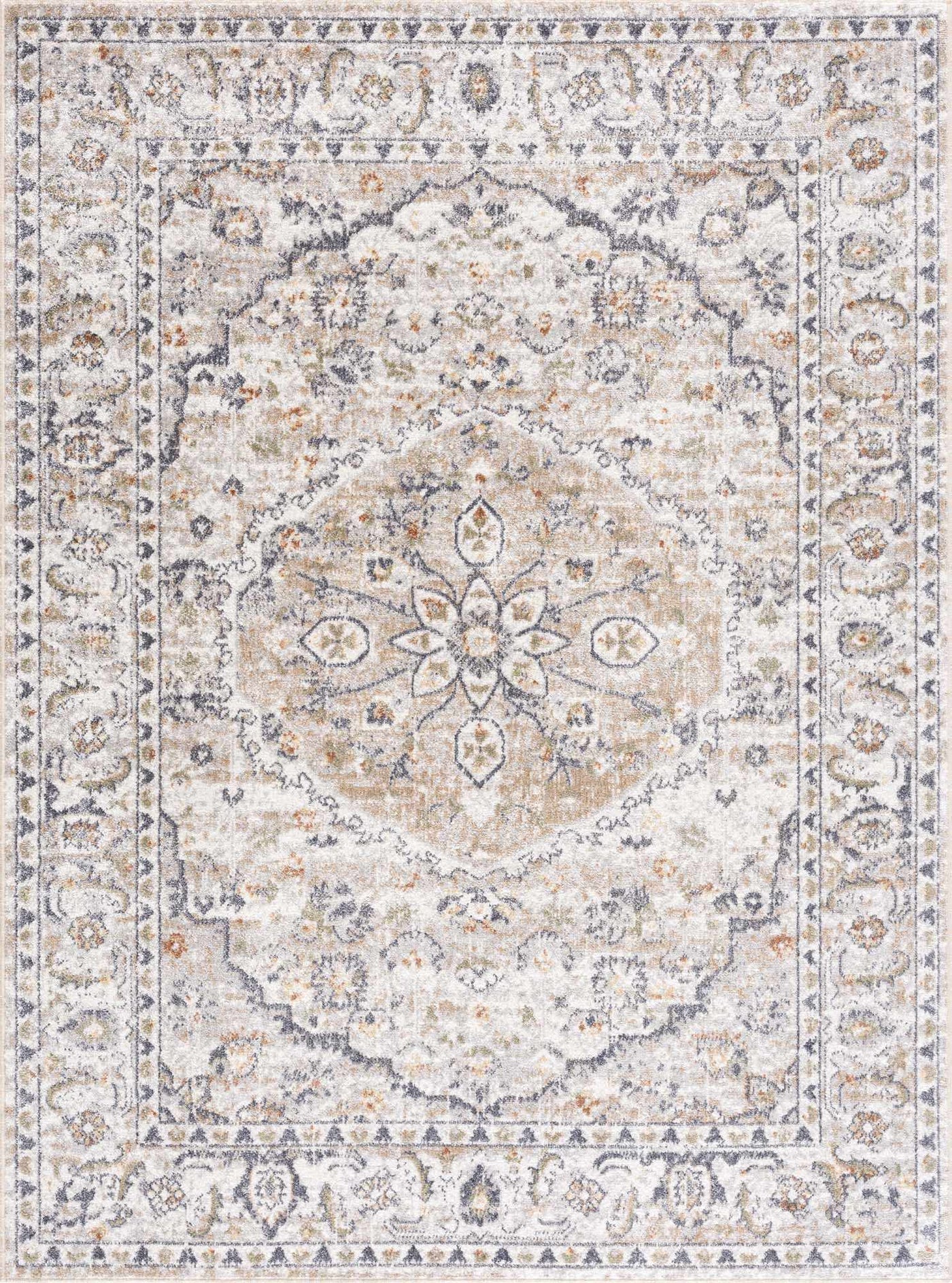 Cream Hiti Washable area rug by Hauteloom