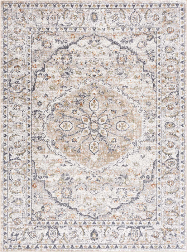 Cream Hiti Washable area rug, photo 2 of 17