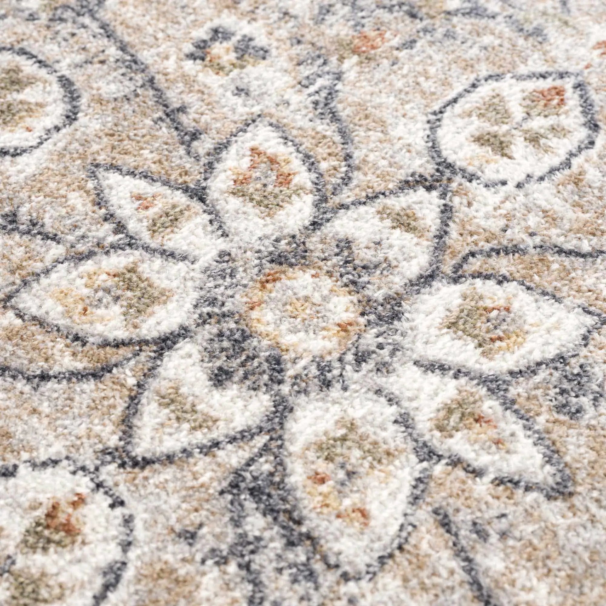 Cream Hiti Washable area rug by Hauteloom