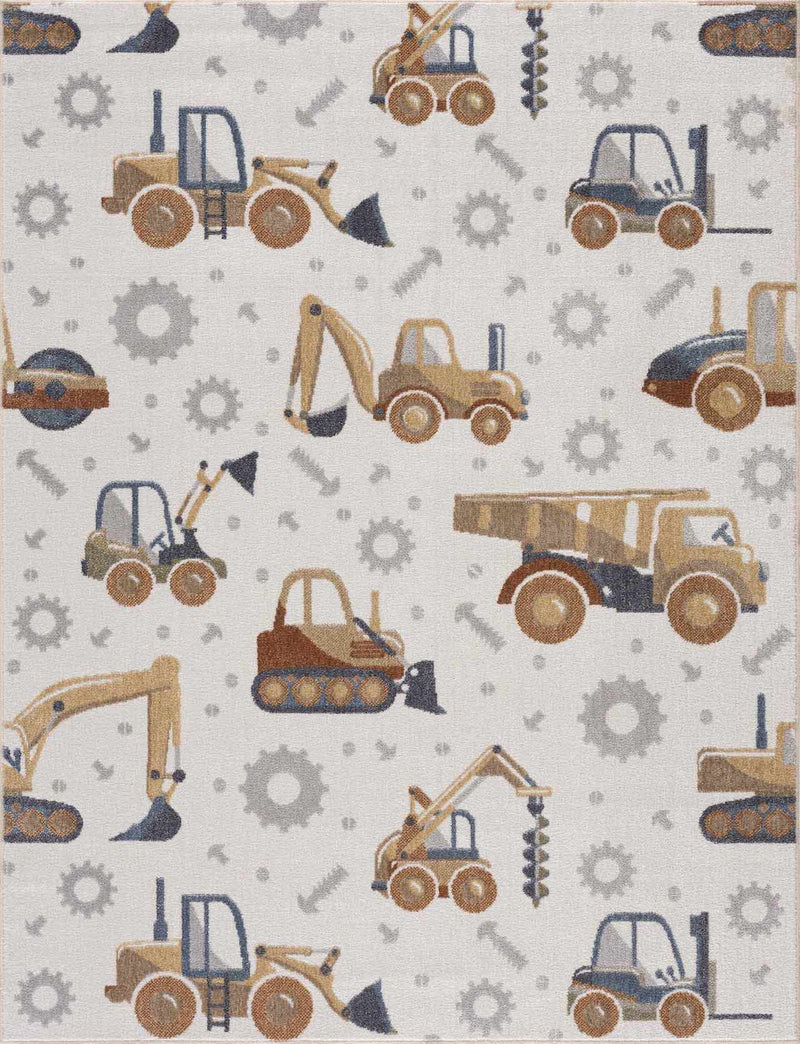 Construction Washable Kids Area Rug by Boutique Rugs