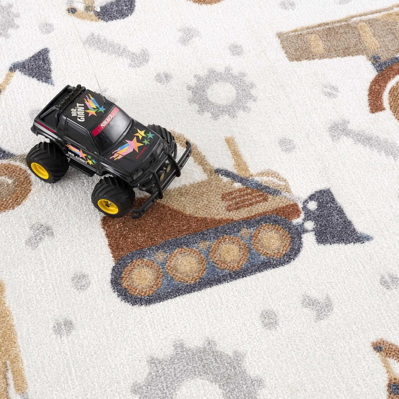 Construction Washable Kids Area Rug by Boutique Rugs