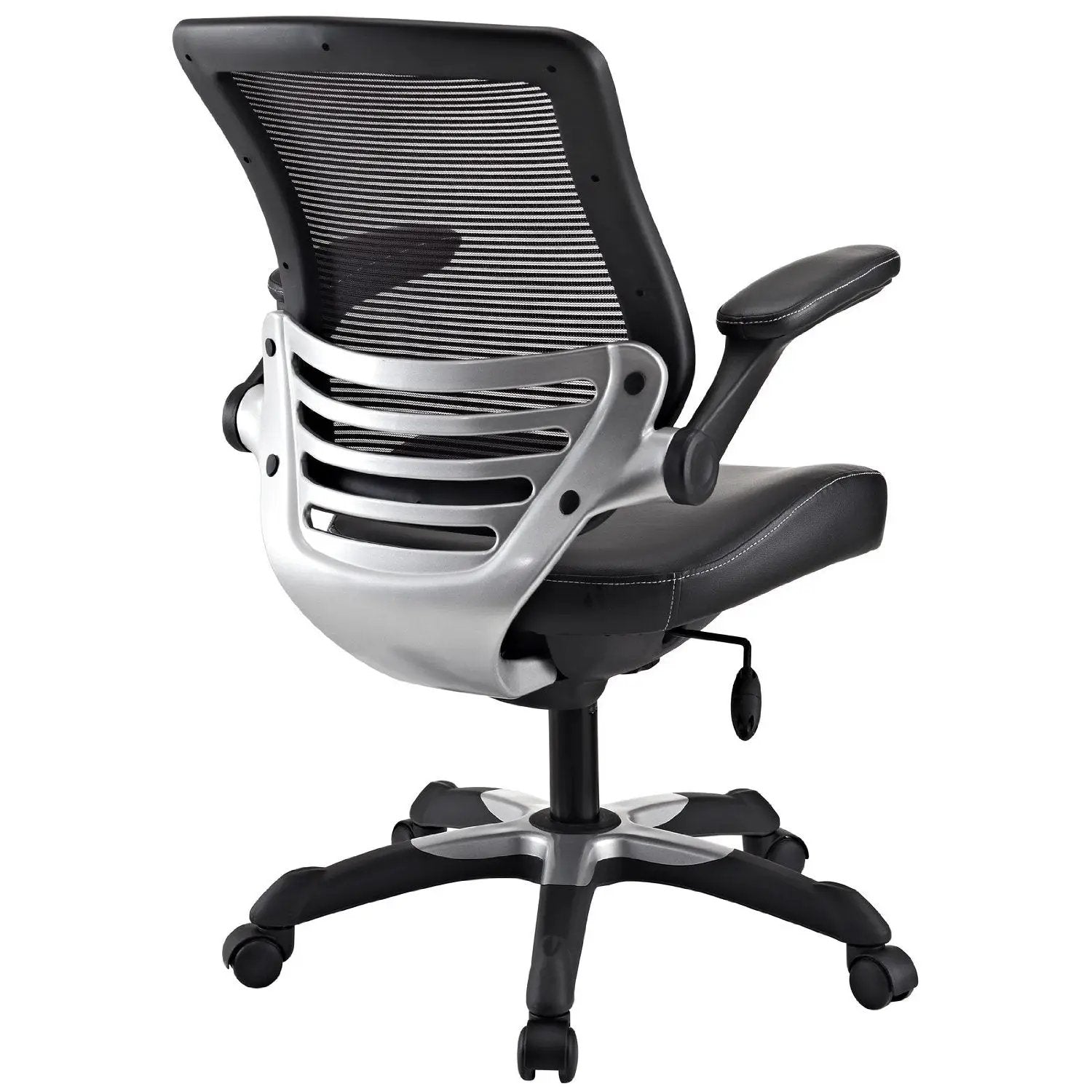 Modern Black Mesh Back Ergonomic Office Chair with Flip-up Arms by HomePacific