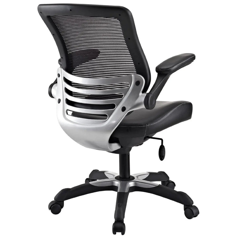 Modern Black Mesh Back Ergonomic Office Chair with Flip-up Arms by HomePacific