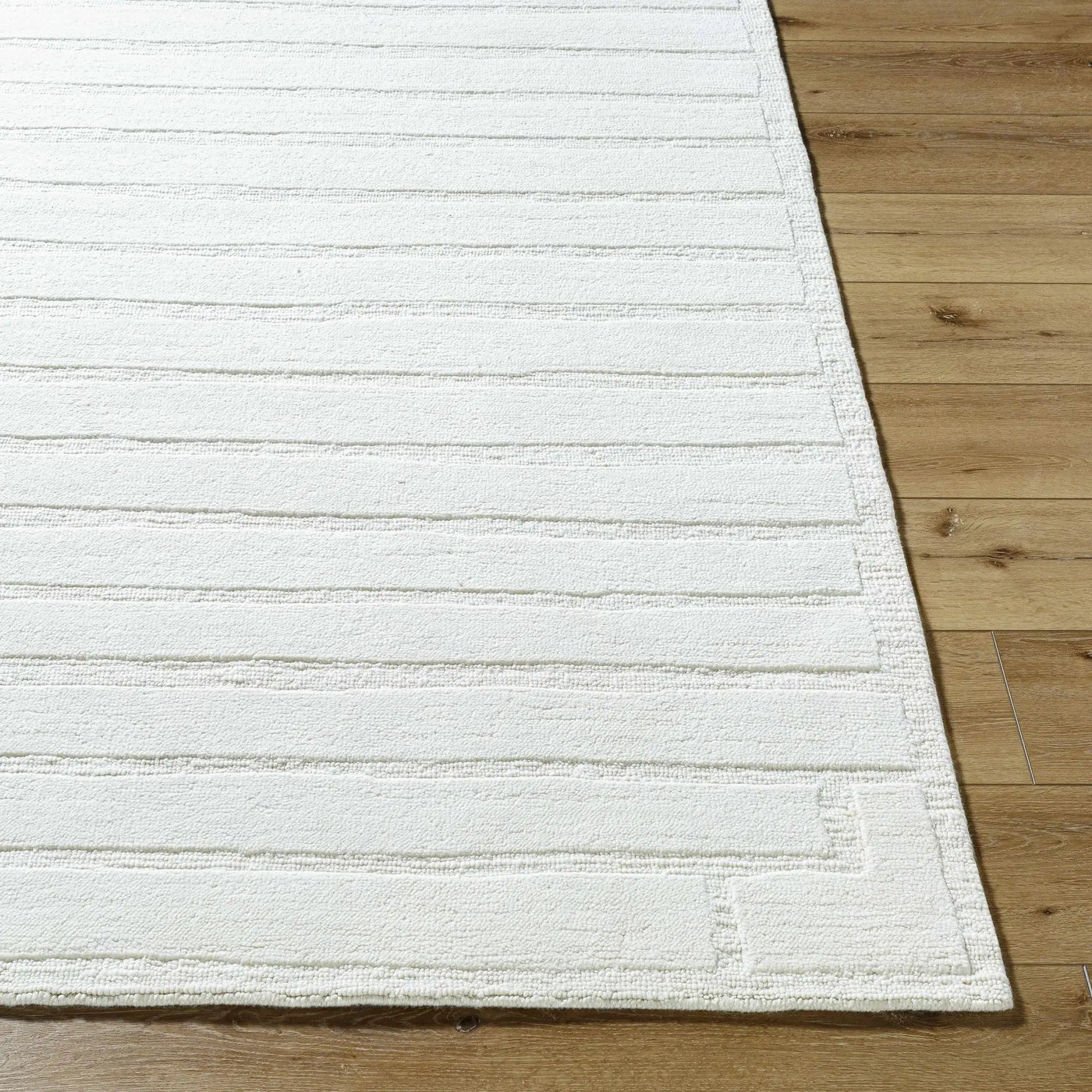 Aurex Cream Stepped Arch Art Deco Wool Handmade Area Rug - Clearance by Boutique Rugs