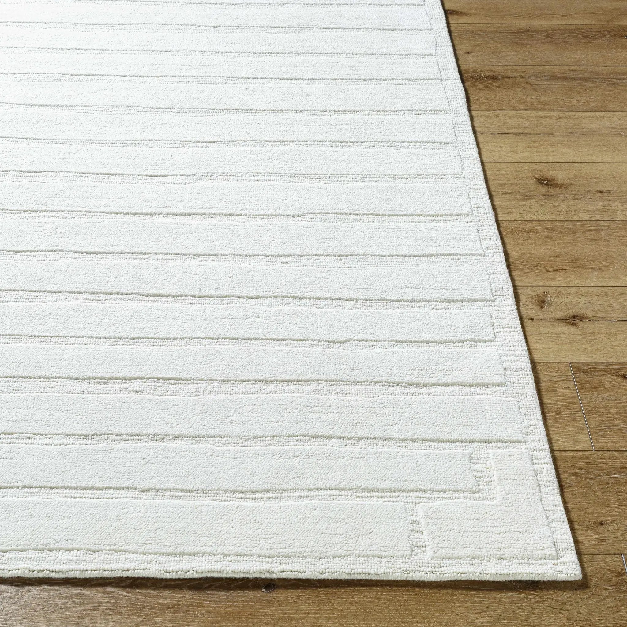 Aurex Cream Stepped Arch Art Deco Wool Handmade Area Rug - Clearance by Boutique Rugs