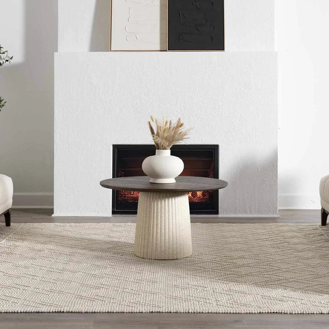 Ramsbury Beige Trellis Wool Rug by Boutique Rugs