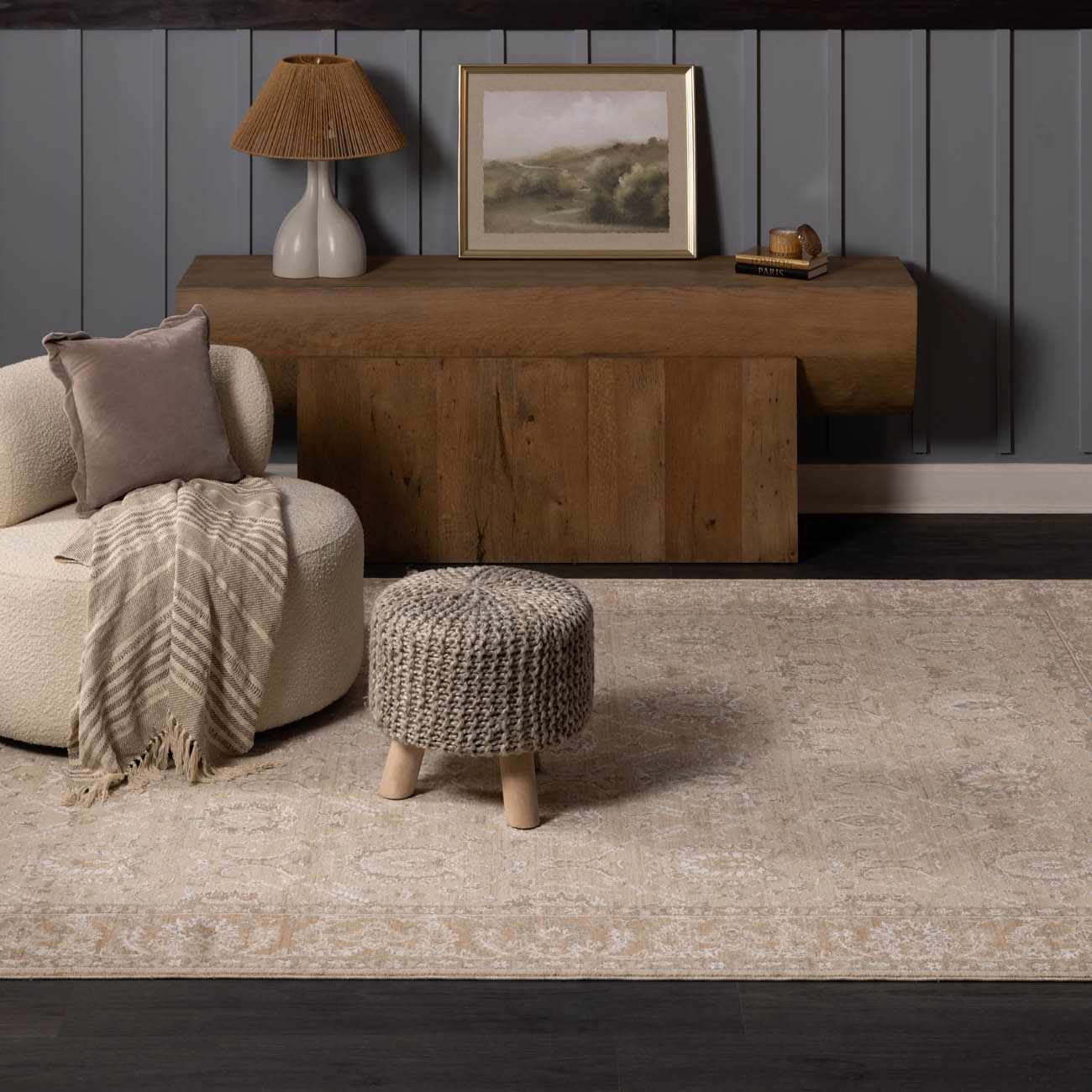 Airlia Cream Thick Luxe Area Rug by Boutique Rugs