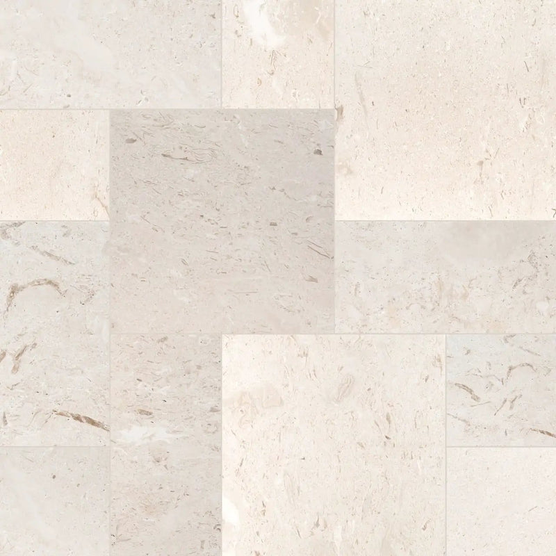 Mayra White Limestone Pool Copings 16x24 close up