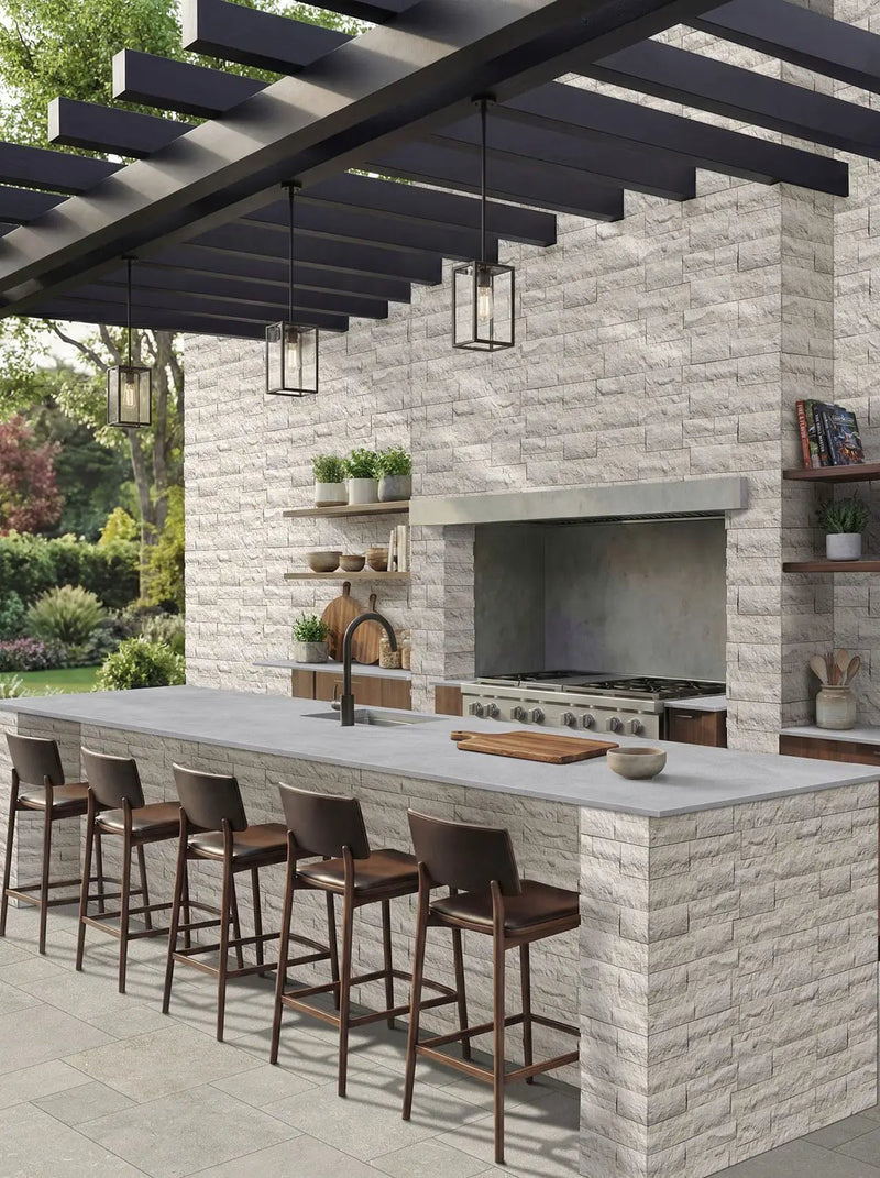 Seagrass Paver Sandblasted Limestone 24x24 by MSI Surfaces