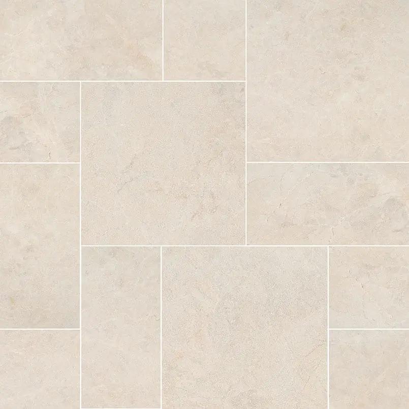Aegean Pearl Tumbled Pattern Marble Pavers close up