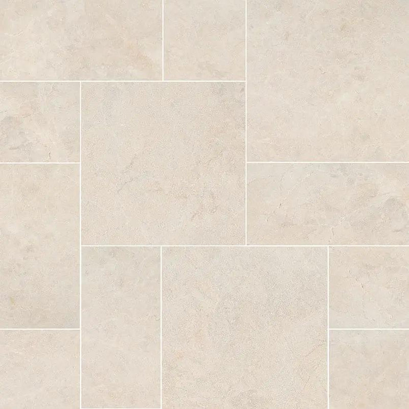 Aegean Pearl Tumbled Pattern Marble Pavers close up