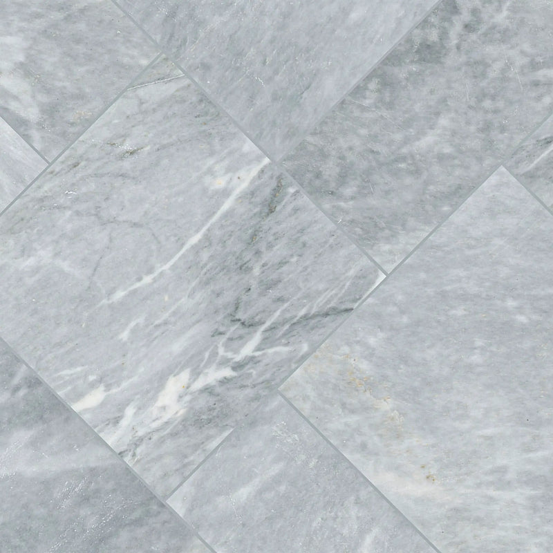 Atlantic Blue Sandblasted Pattern Marble Pavers angled view