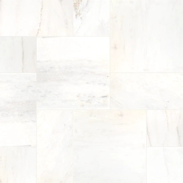 Cosmic White Pavers Sandblasted Pattern Marble