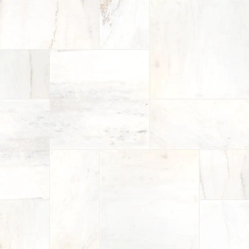 Cosmic White Pavers Sandblasted Pattern Marble close up