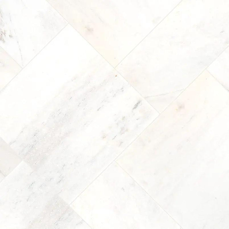 Cosmic White Pavers Sandblasted Marble 16x24 angled view