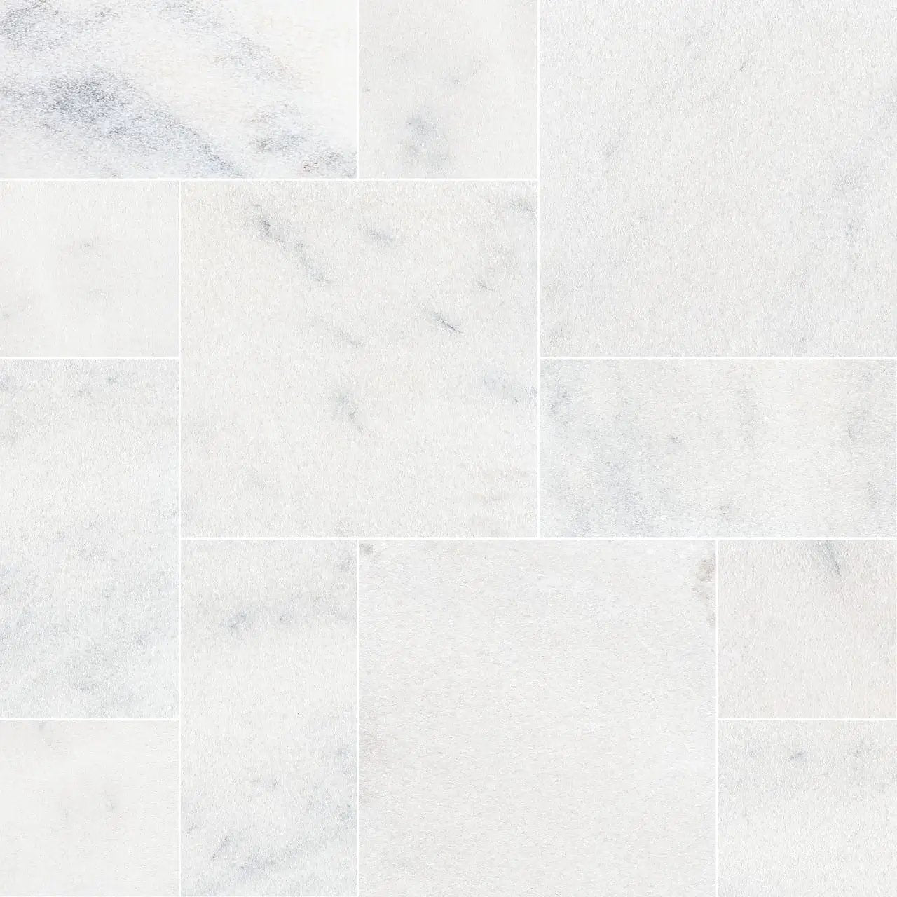 Sierra White Pavers Sandblasted Marble close up