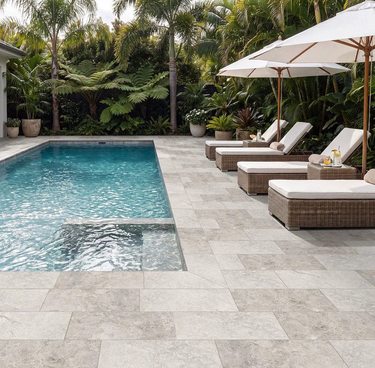 Tundra Gray Sandblasted Marble Pavers 12x24 by MSI Surfaces