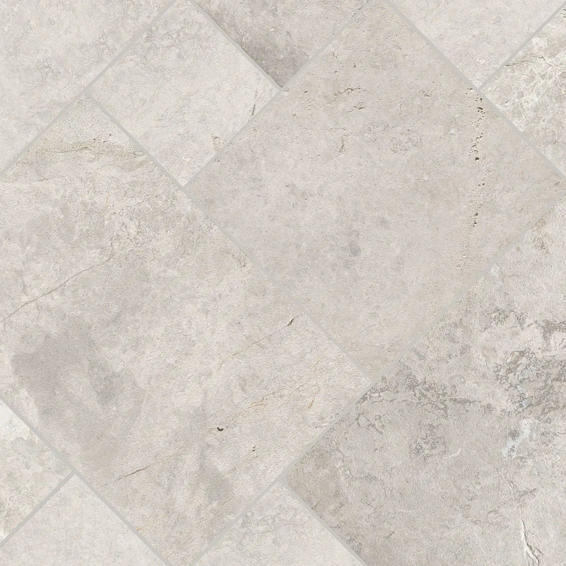 Tundra Gray Sandblasted Marble Pavers 12x24 by MSI Surfaces