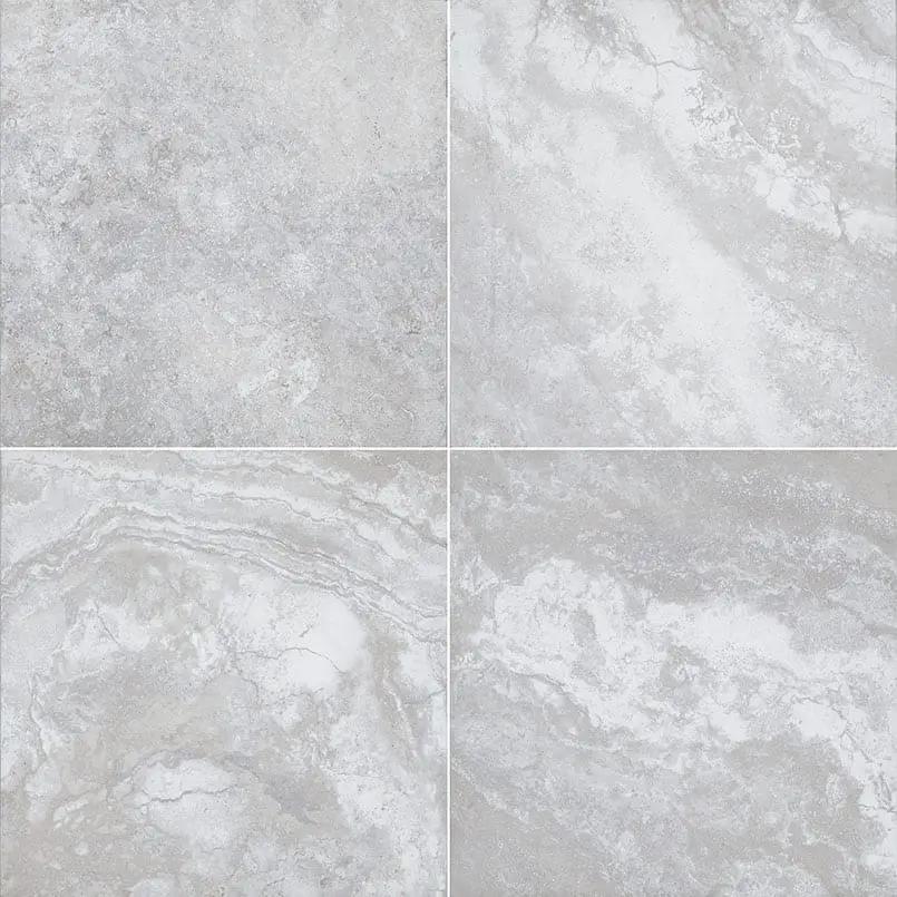 Argento Travertino Matte Porcelain Pavers 24x24 close up