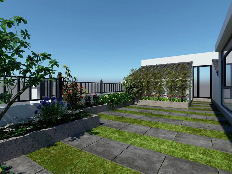 Beton Antracite Matte Porcelain Pavers 24x24 in a finished room