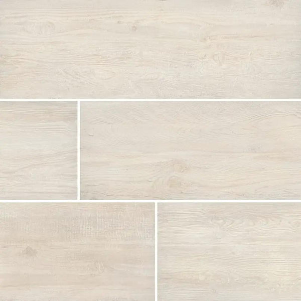 Caldera Blanca Matte Wood Look Porcelain Pavers 16x47