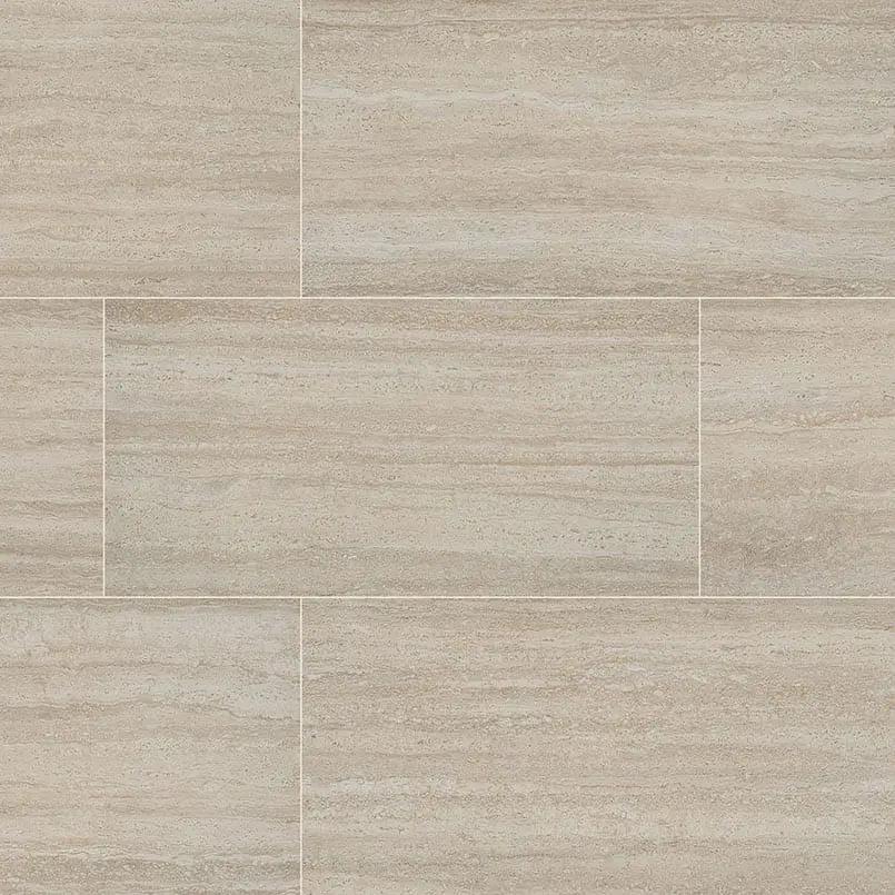 Cordova Avorio Matte Travertine Look Porcelain Pavers 24x48 close up