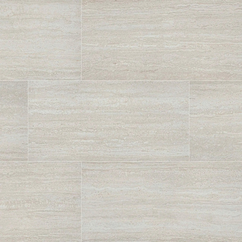 Cordova Lablanca Matte Travertine Look Porcelain Pavers 24x48 close up