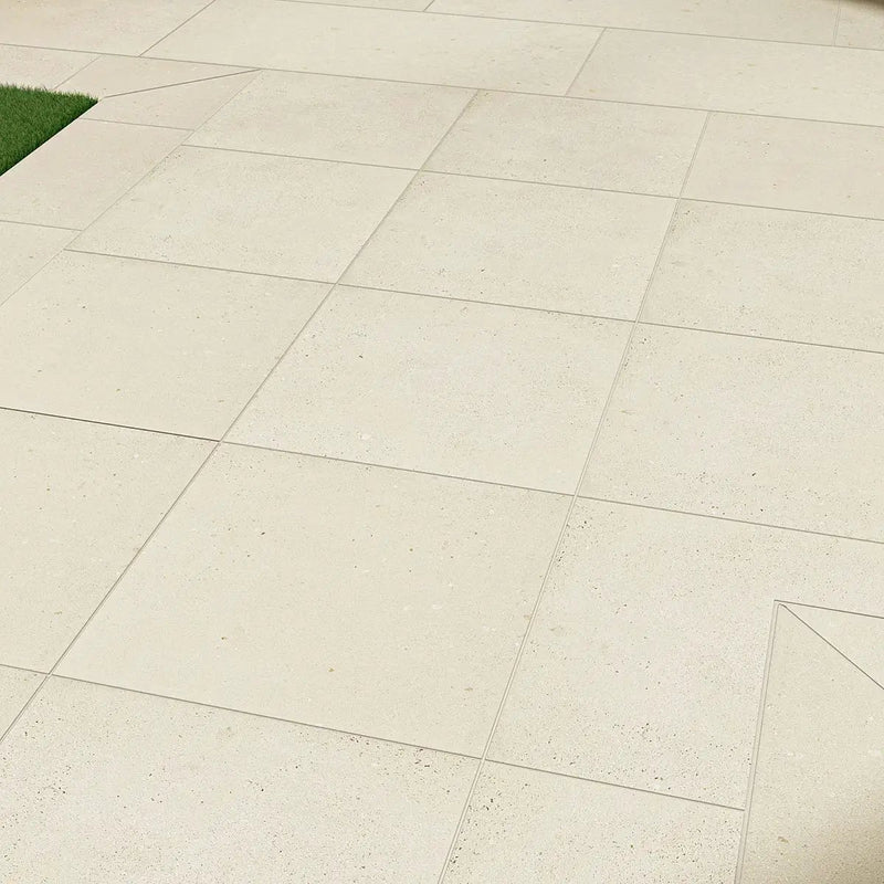 Gritzo Salt Matte Porcelain Pool Copings 13x24 in a finished room